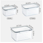 💖Last Day Sale 49% OFF🔥Household transparent plastic food storage box-Including drain basket💧