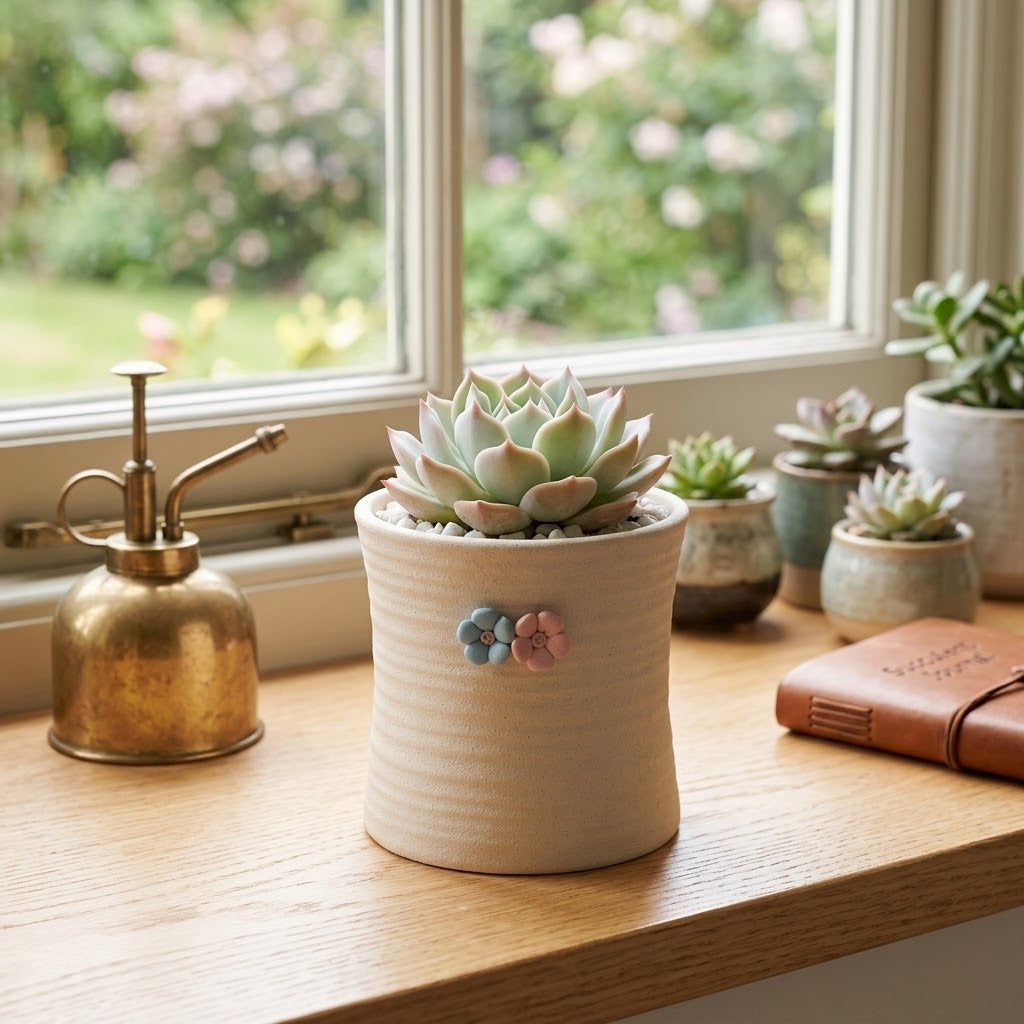 The Artisan Bisque Succulent Vessel | 3-Decal Vessel